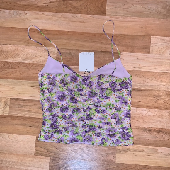 Zara | Flower Crop Top Size XS - Picture 3 of 4